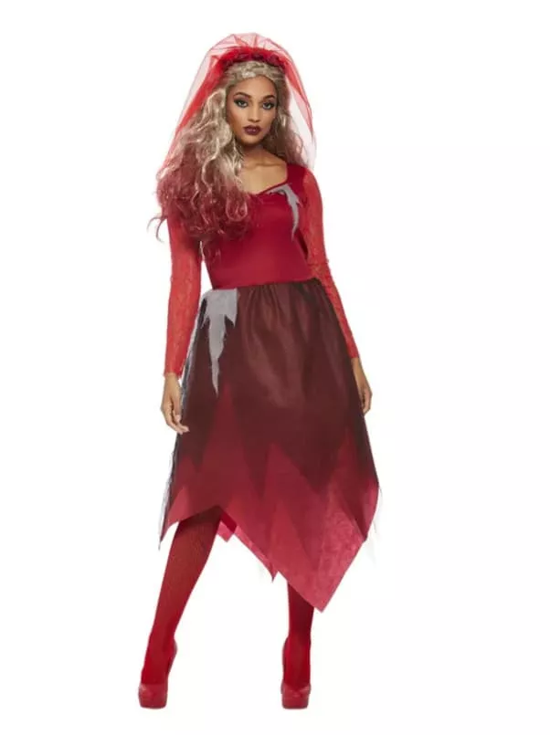 Rød Bridezilla Brudekjole, Voksen